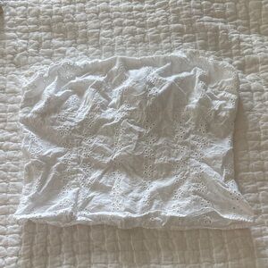 Princess Polly White Strapless Eyelet Top